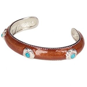Joseph Esposito Copper & Turquoise Bangle Bracelet